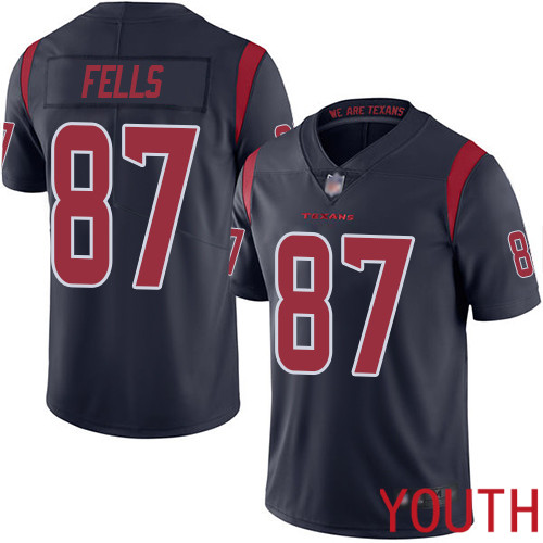Houston Texans Limited Navy Blue Youth Darren Fells Jersey NFL Football #87 Rush Vapor Untouchable->houston texans->NFL Jersey